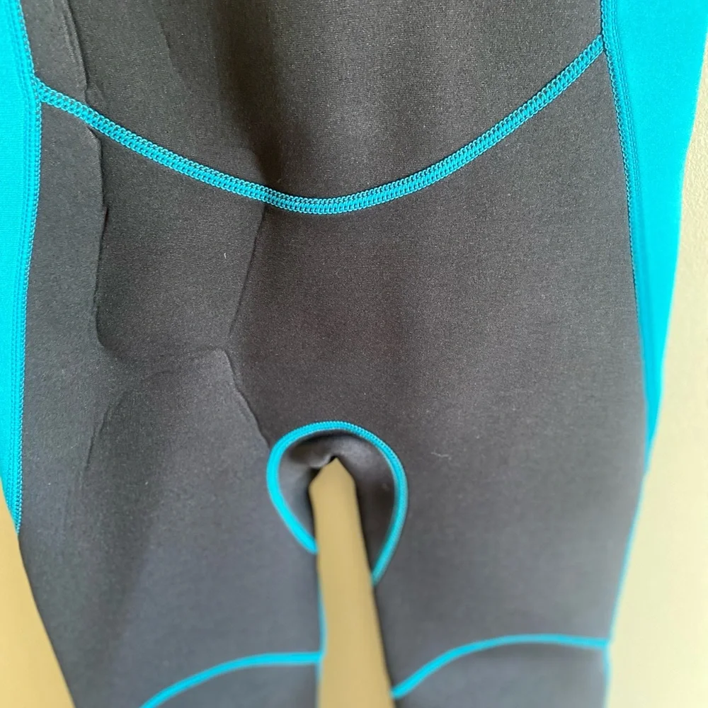 SCUBA DONKEY Kids Youth Size 12 Wetsuit Neoprene Black/Yellow‎ /Aqua NEW NWT